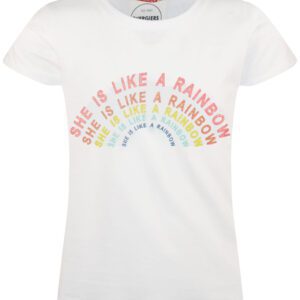 ENERGIERS cotton blouse with print she is like a rainbow White 16-222210-5
