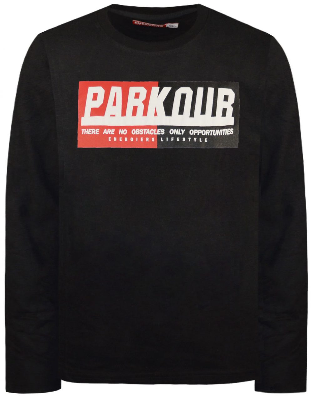 Spelling Multiple drunk Energiers Μακό μπλούζα με τύπωμα Parkour μαύρο 13-122066-5 - Petit Kids