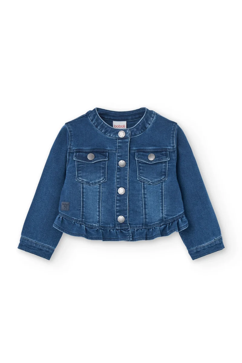 denim jacket for baby girl in blue colour